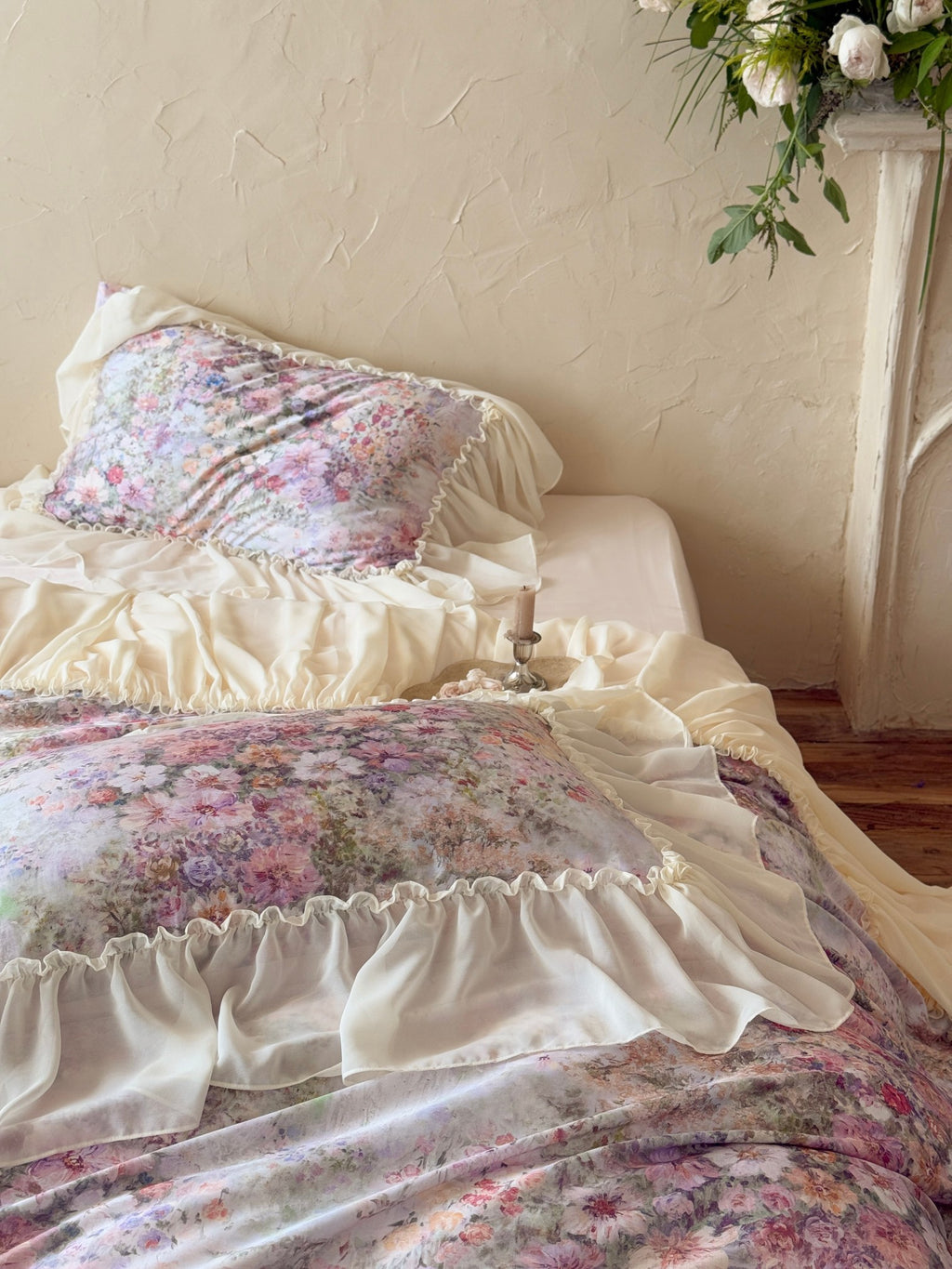 Blossom Veil Ruffle Bedding Set