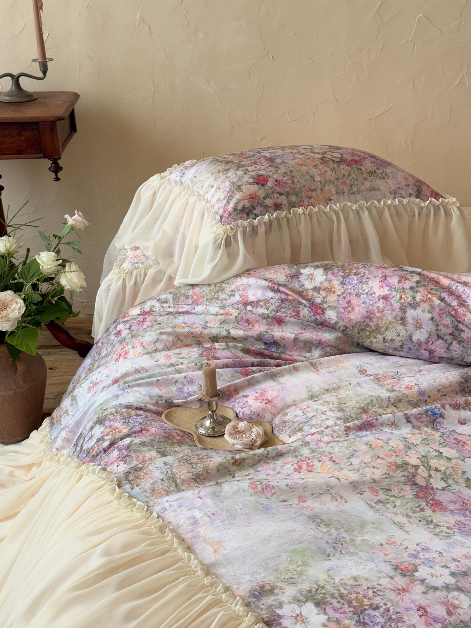 Blossom Veil Ruffle Bedding Set