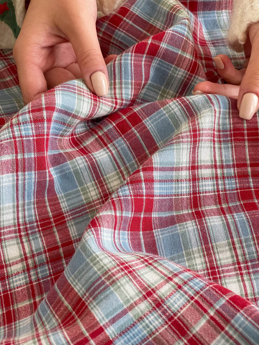 Snowy Joy Cotton Muslin Gauze Christmas Bedding Set