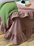Autumn Patchwork Gauze Ruffle Bedding Set