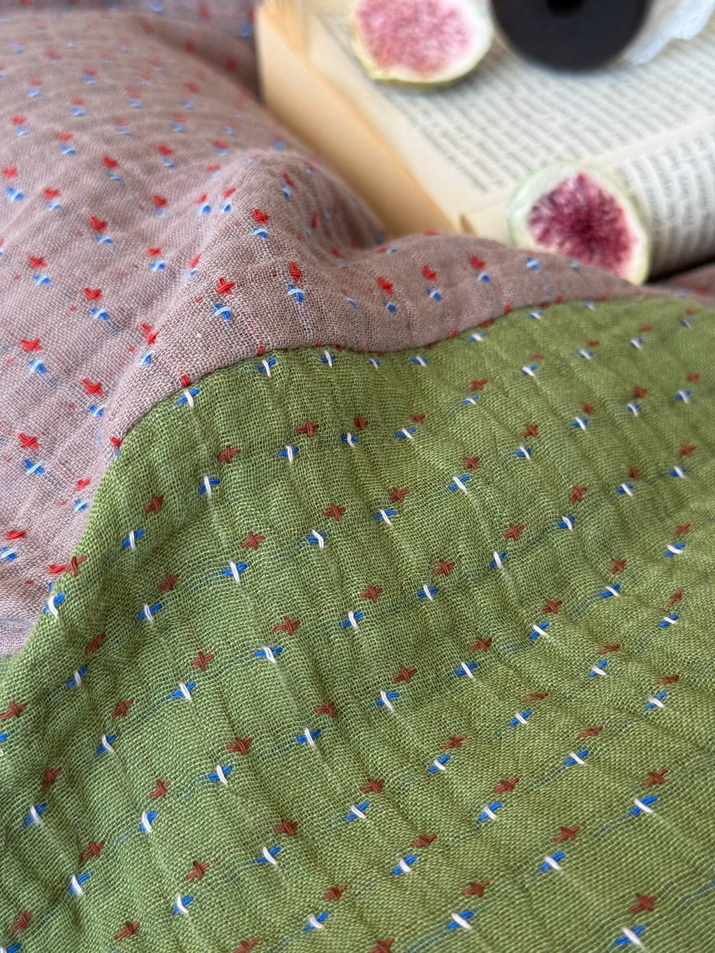 Autumn Patchwork Gauze Ruffle Bedding Set