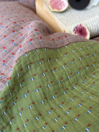 Autumn Patchwork Gauze Ruffle Bedding Set