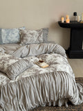 Heritage Meadow Toile Ruched Bedding Set