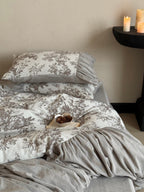 Heritage Meadow Toile Ruched Bedding Set