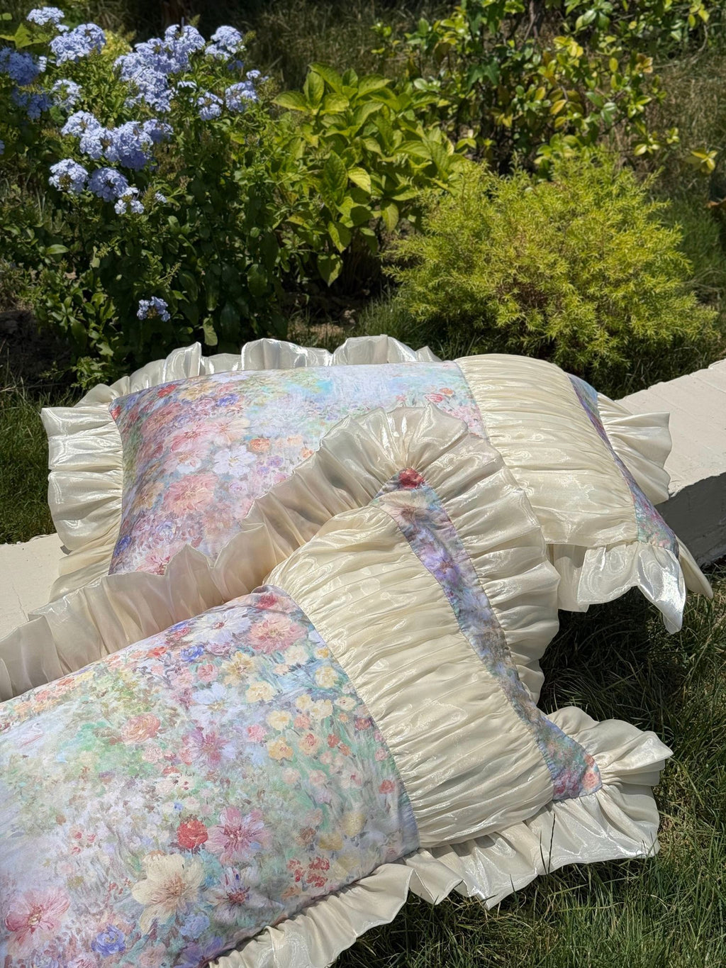 Roseveil Garden Ruched & Ruffle Tencel Bedding Set