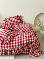Sweet Gingham Ruffle Bedding