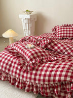 Sweet Gingham Ruffle Bedding