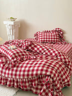 Sweet Gingham Ruffle Bedding