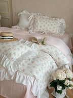 Blossom Puff Ruffle Muslin Bedding Set