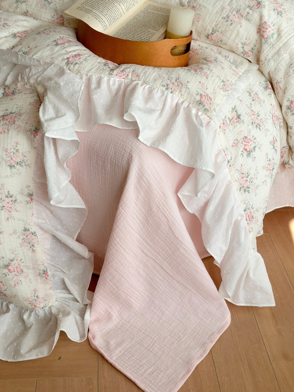 Blossom Puff Ruffle Muslin Bedding Set