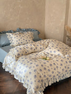 Bluebell Whisper Ruffle Muslin Gauze Bedding Set