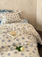 Bluebell Whisper Ruffle Muslin Gauze Bedding Set