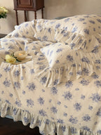 Bluebell Whisper Ruffle Muslin Gauze Bedding Set