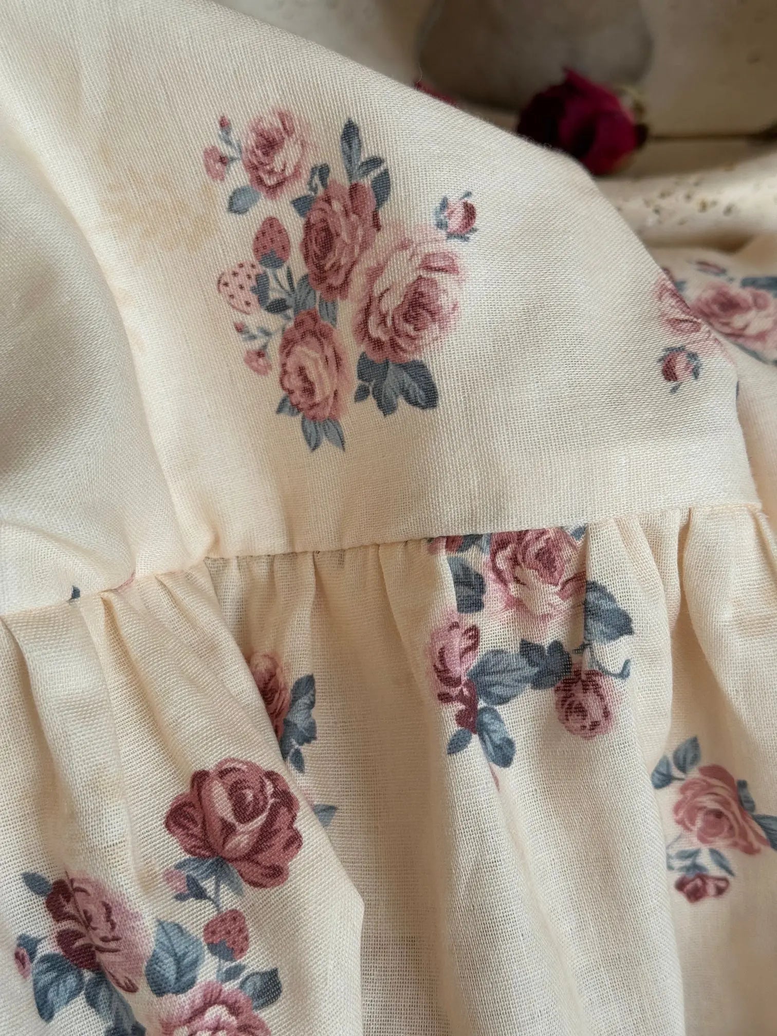 Blush Meadow Ruffle Muslin Gauze Bedding Set Breezora