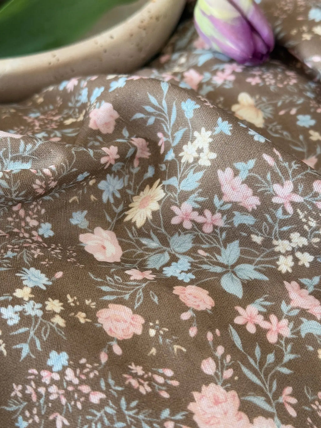 Autumn Meadow Ruffle Muslin Gauze Bedding Set Breezora