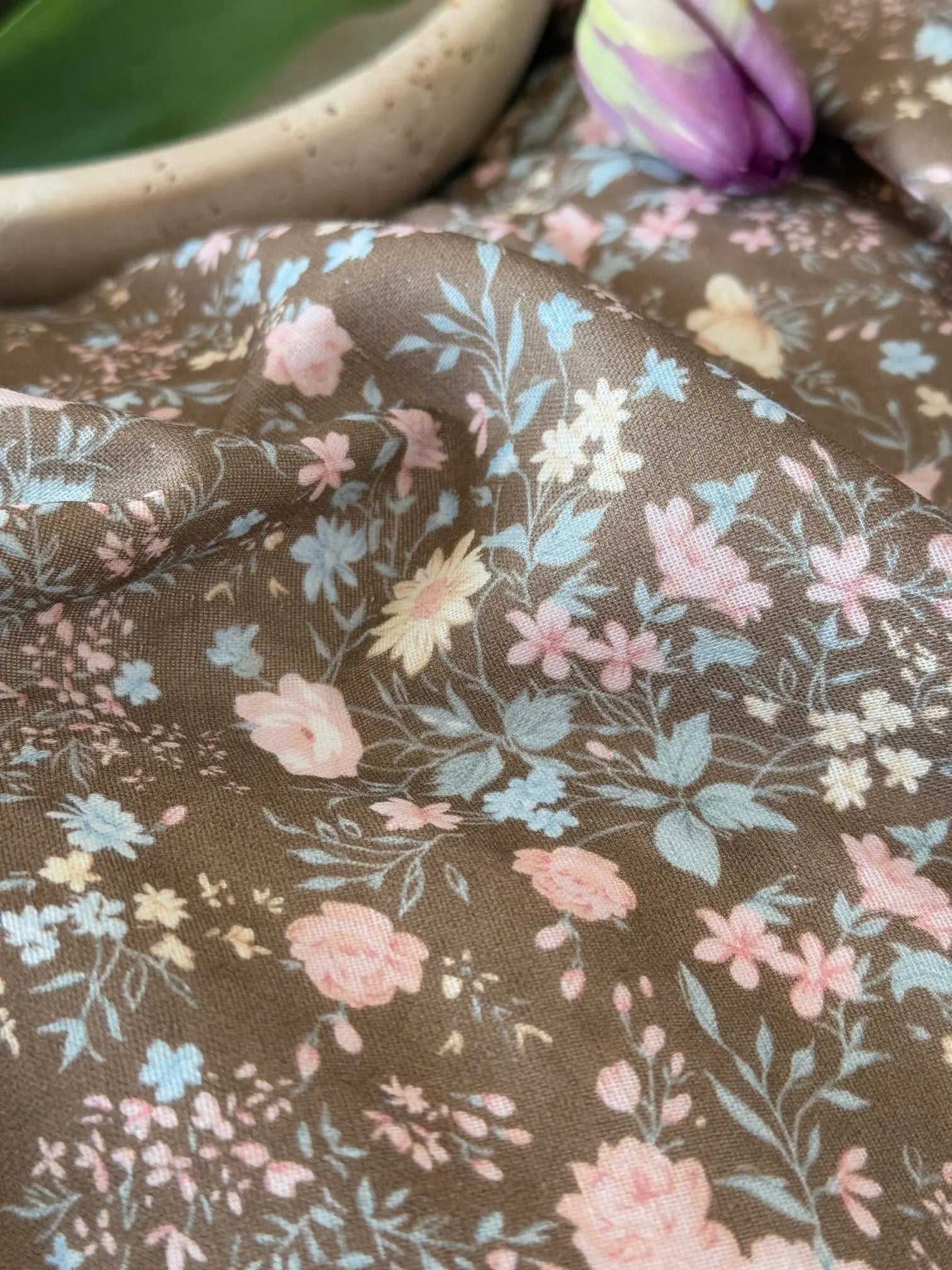 Autumn Meadow Ruffle Muslin Gauze Bedding Set Breezora