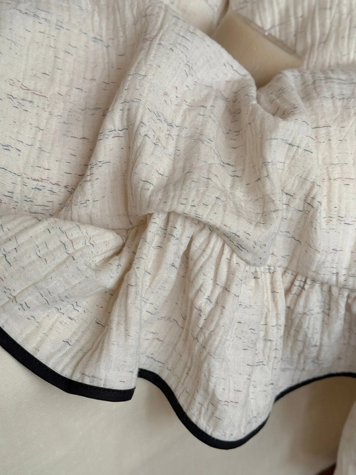 Ivory Whisper Ruffle Cotton Bedding Set Breezora