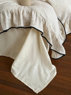 Ivory Whisper Ruffle Cotton Bedding Set Breezora