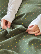 Moss Whisper Square Jacquard Duvet Cover