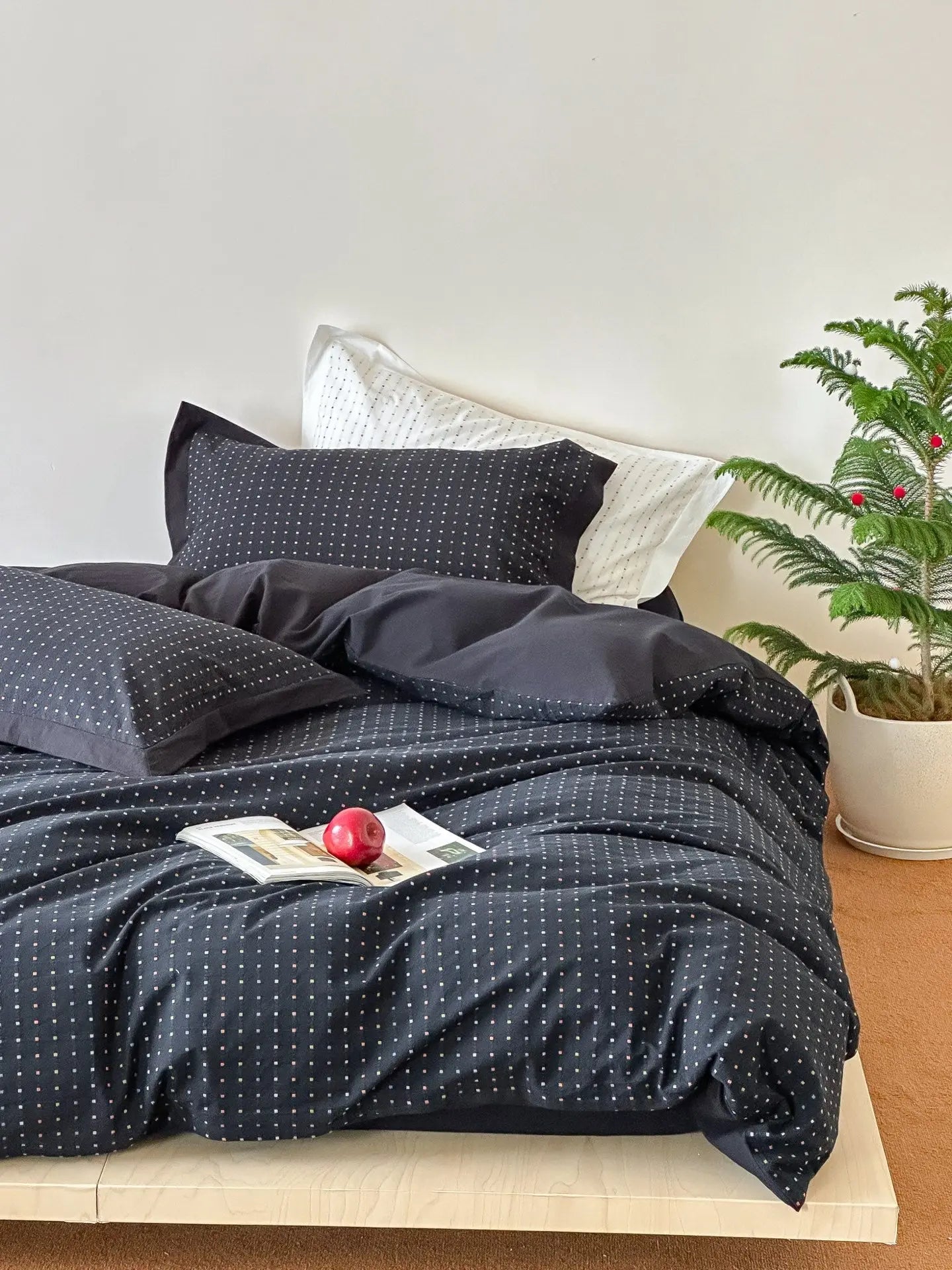 Midnight Whisper Square Jacquard Duvet Cover