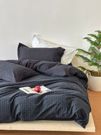 Midnight Whisper Square Jacquard Duvet Cover