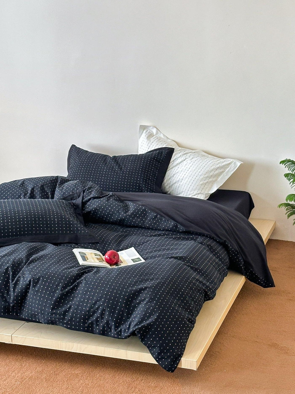 Midnight Whisper Square Jacquard Duvet Cover