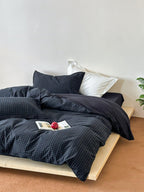 Midnight Whisper Square Jacquard Duvet Cover