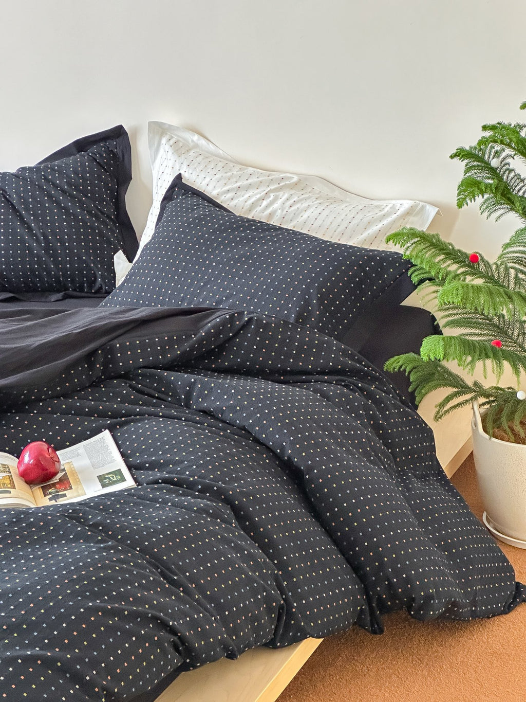 Midnight Whisper Square Jacquard Duvet Cover