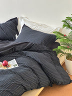 Midnight Whisper Square Jacquard Duvet Cover