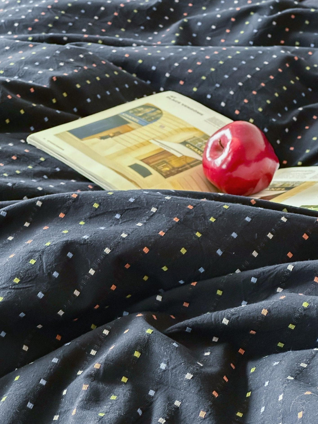 Midnight Whisper Square Jacquard Duvet Cover