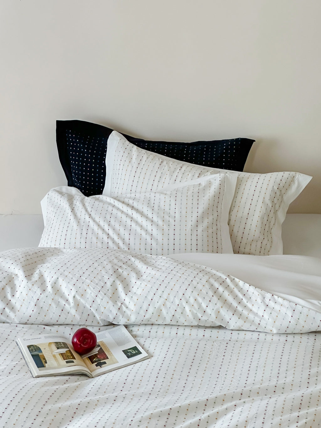 Snow Whisper Square Jacquard Duvet Cover