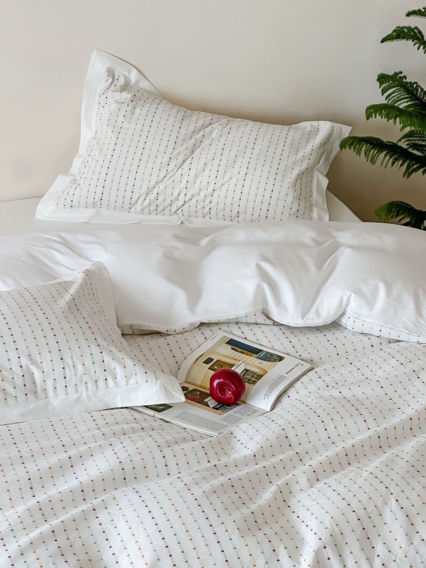 Snow Whisper Square Jacquard Duvet Cover