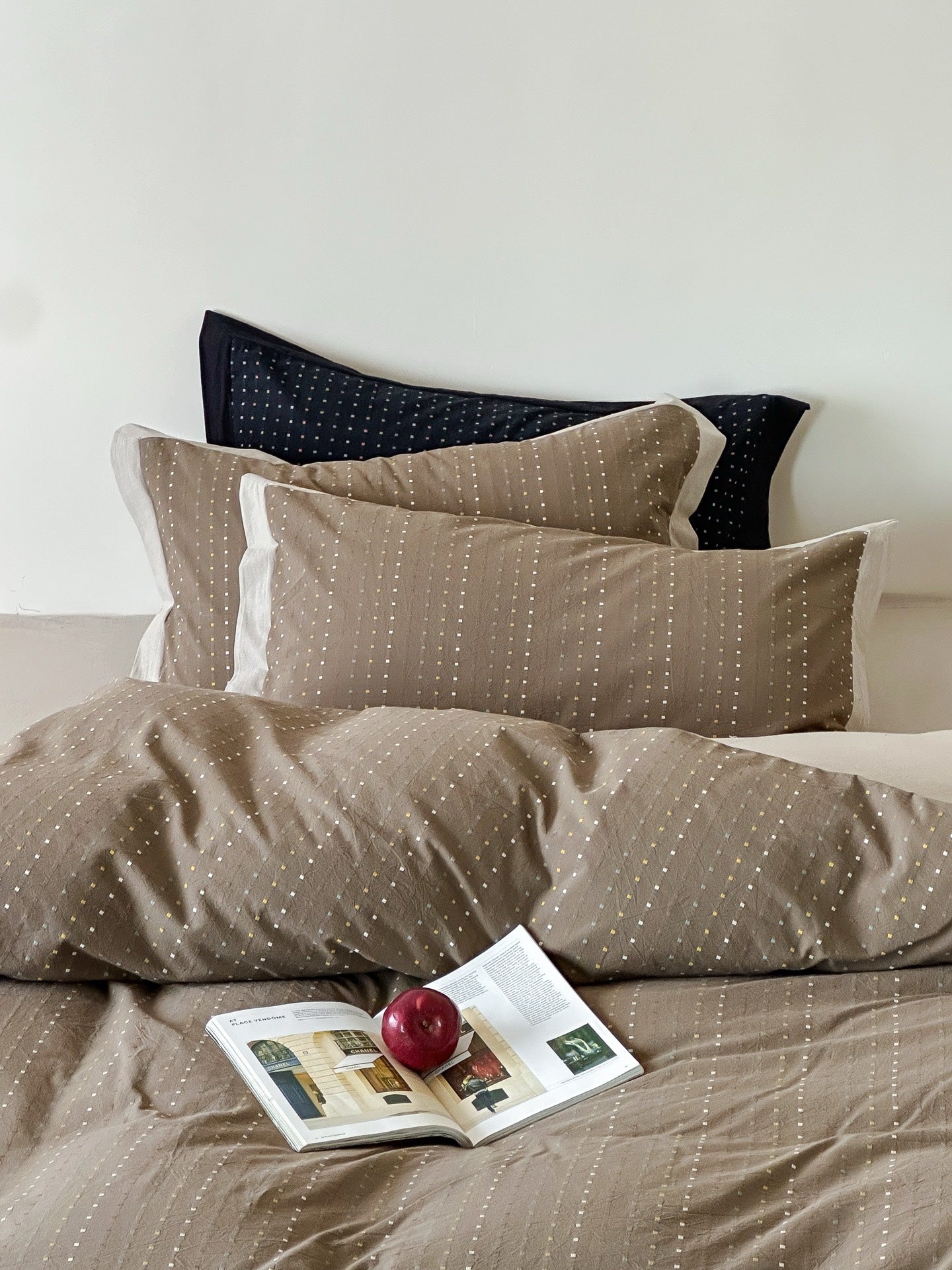 Driftwood Whisper Square Jacquard Duvet Cover