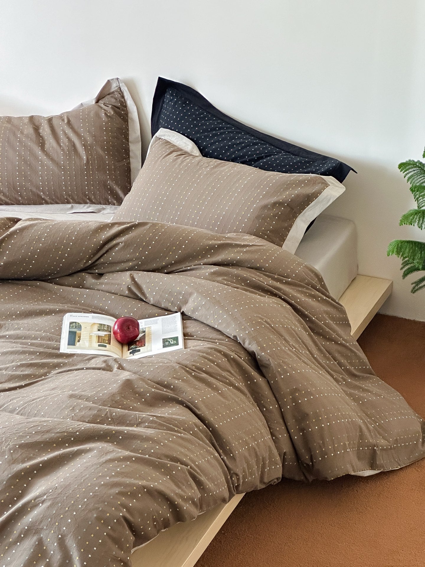 Driftwood Whisper Square Jacquard Duvet Cover