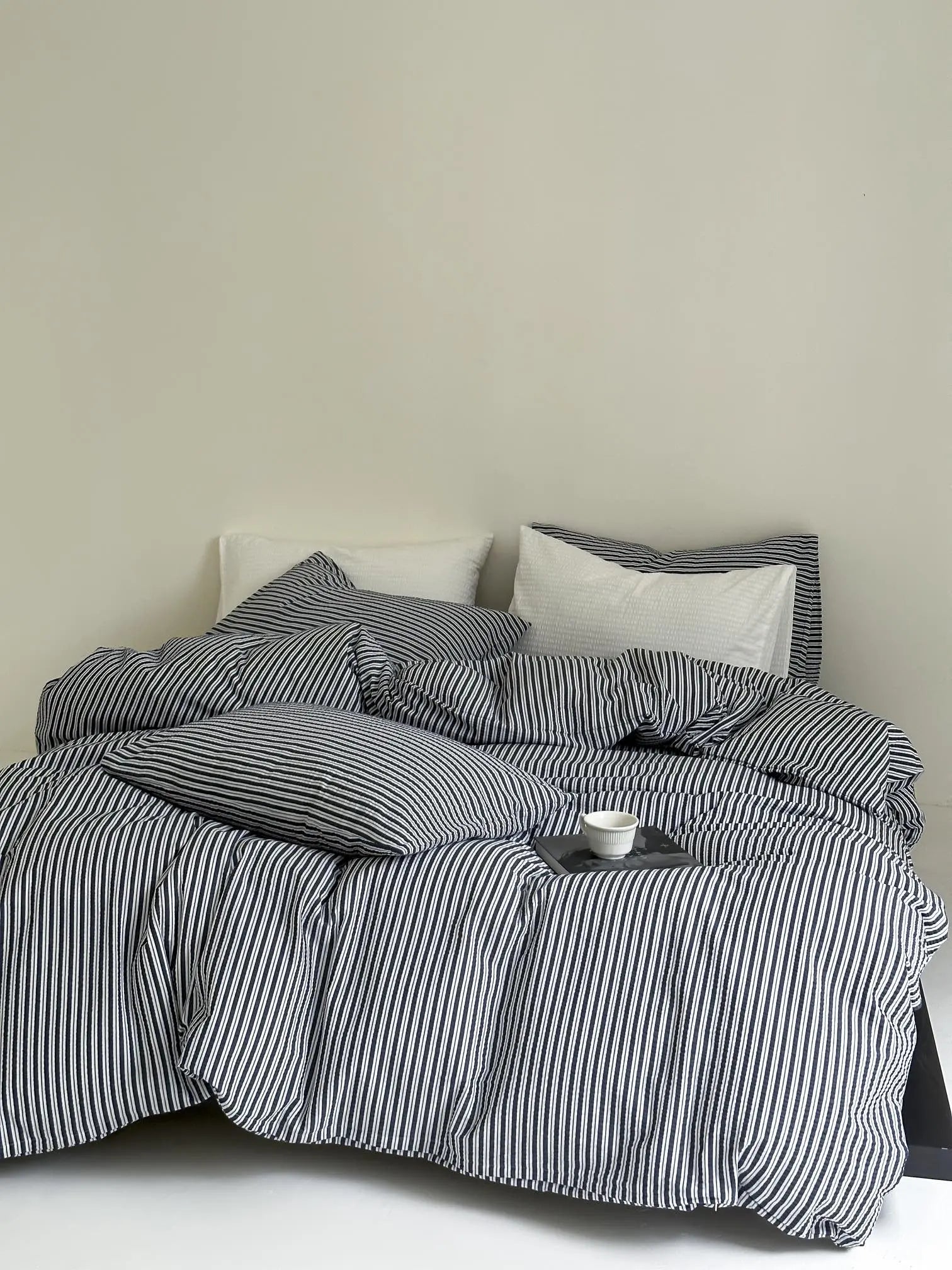 Harbor Breeze Stripe Seersucker Duvet Cover