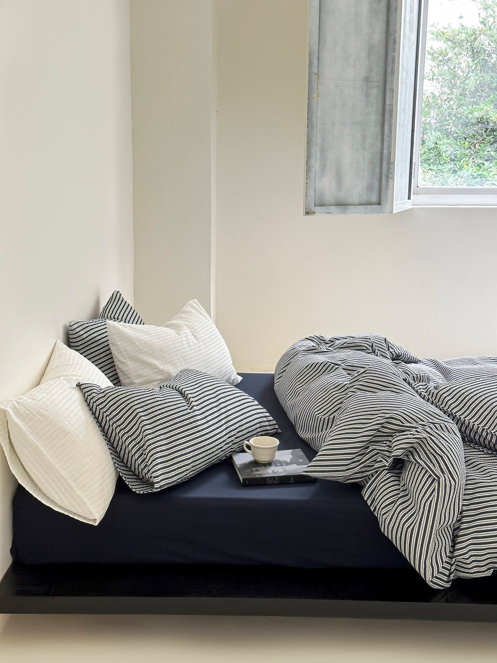 Harbor Breeze Stripe Seersucker Duvet Cover