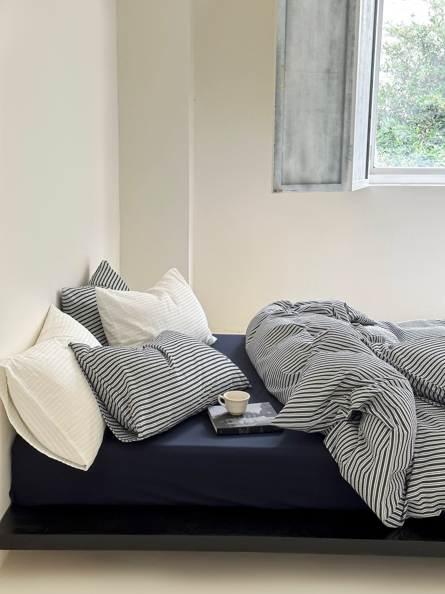 Harbor Breeze Stripe Seersucker Duvet Cover