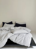 Coastal Mist Stripe Seersucker Duvet Cover