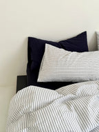 Coastal Mist Stripe Seersucker Duvet Cover