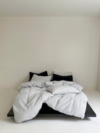 Coastal Mist Stripe Seersucker Duvet Cover