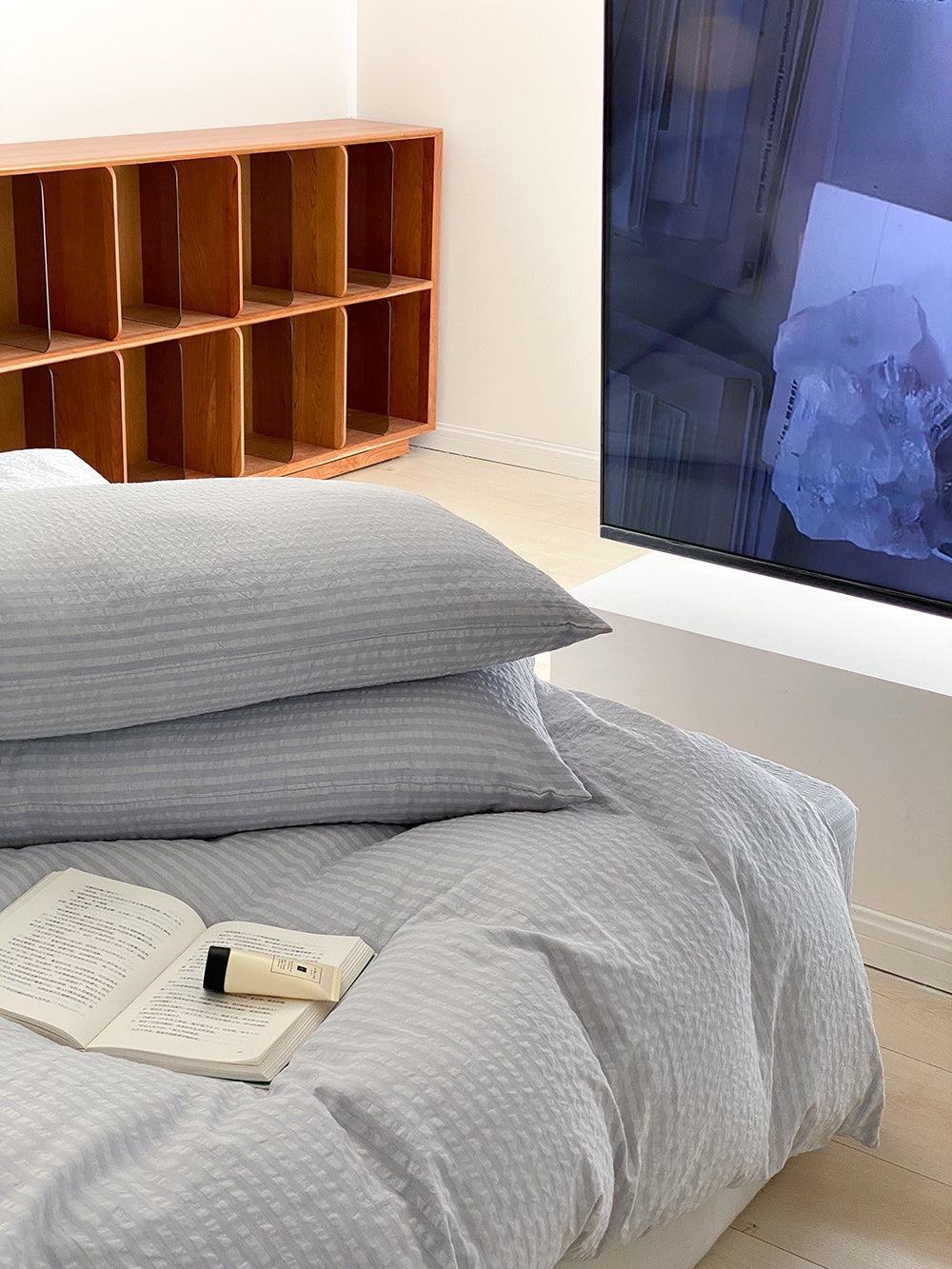 Frostline Stripe Seersucker Duvet Cover