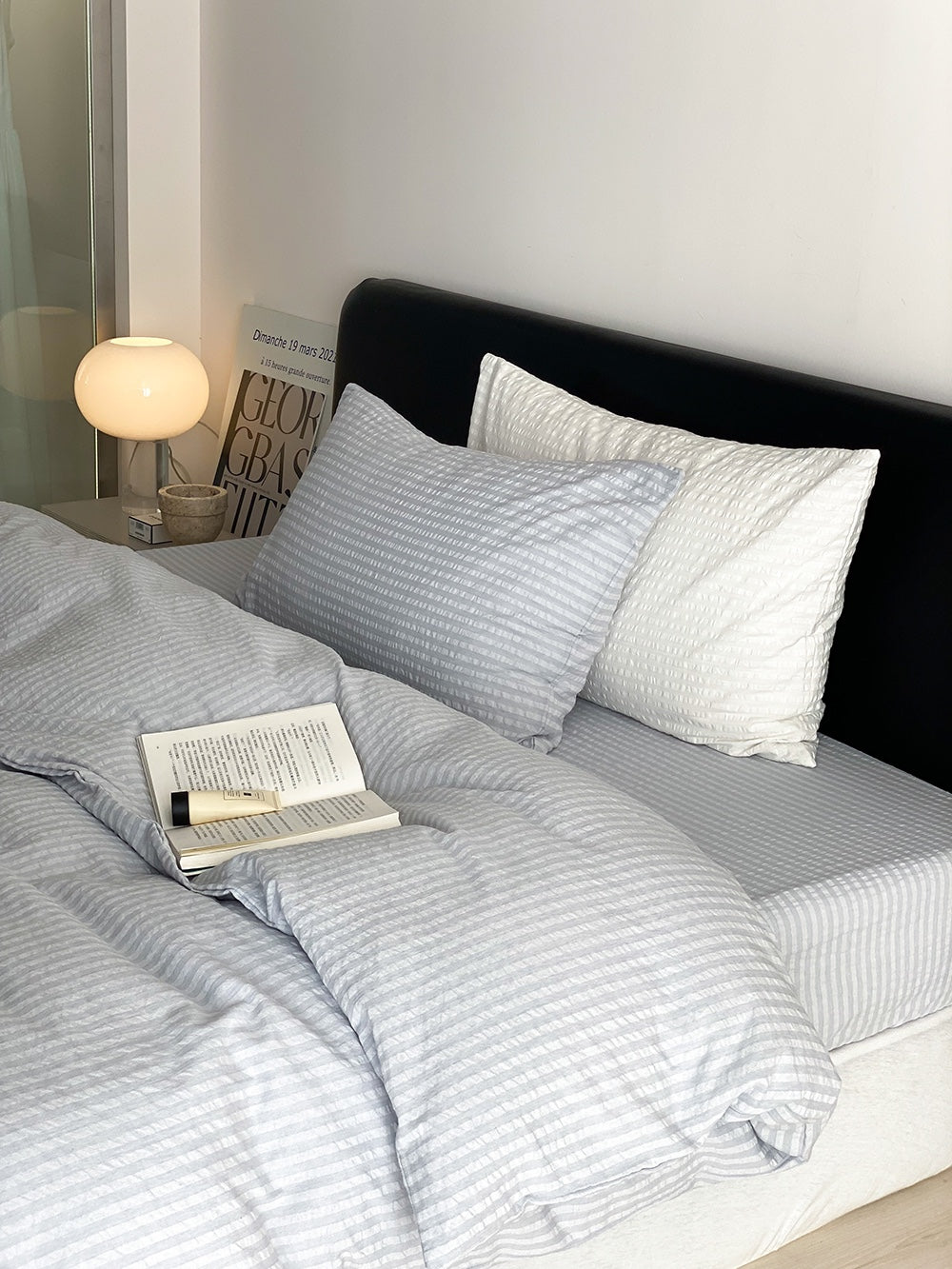 Frostline Stripe Seersucker Duvet Cover