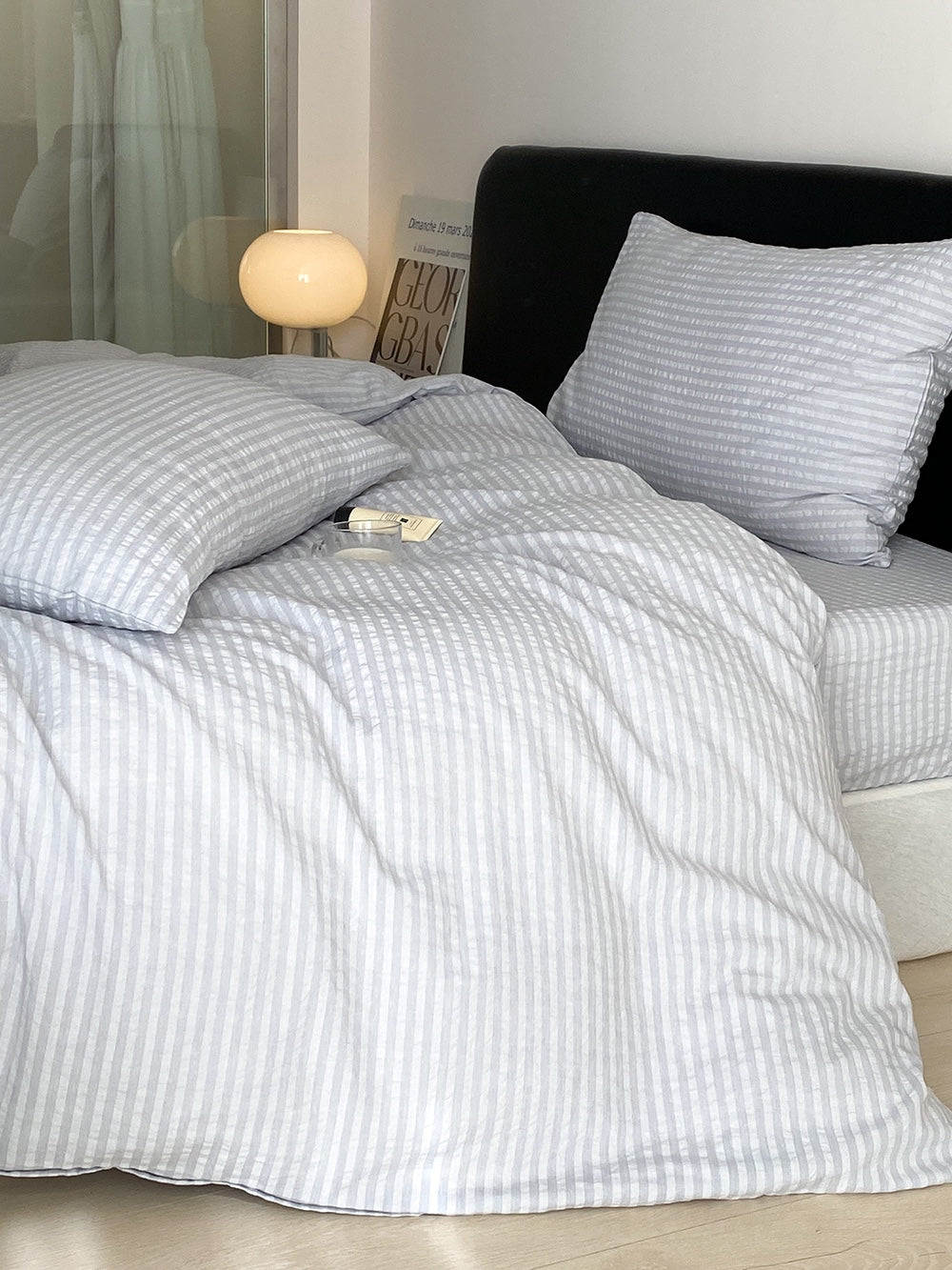 Frostline Stripe Seersucker Duvet Cover