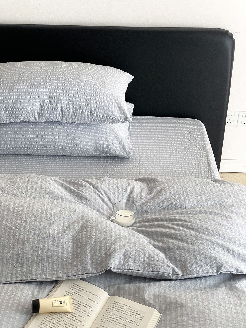 Frostline Stripe Seersucker Duvet Cover