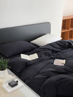 Midnight Stripe Seersucker Duvet Cover