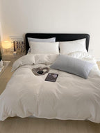 Cloud White Stripe Seersucker Duvet Cover