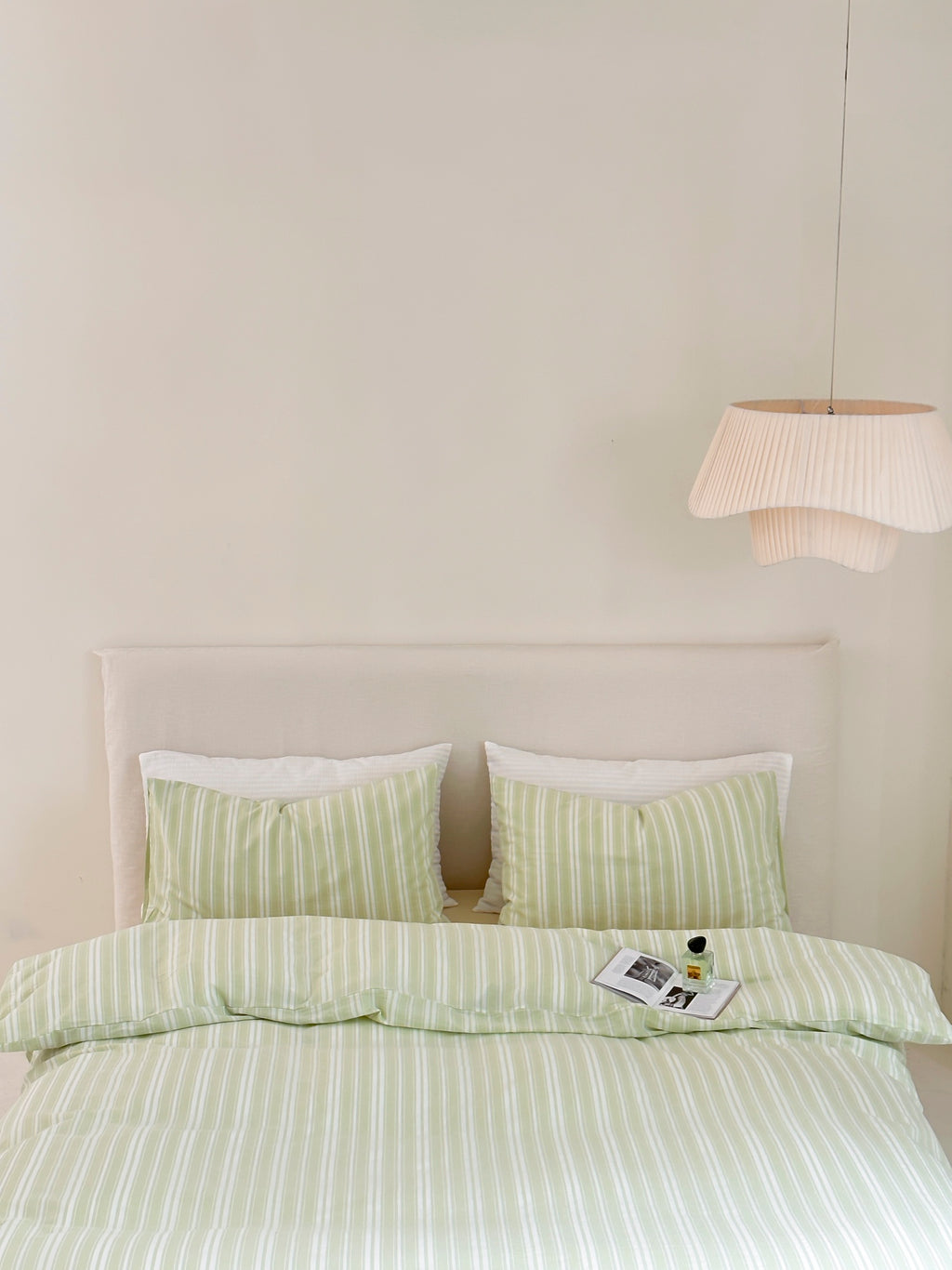 Willow Breeze Stripe Washed Cotton Duvet Cover Set