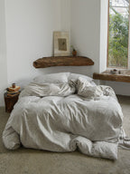 Glacier Vein Jacquard Cotton Bedding Set - Mist Grey