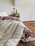 Two-Tone Crinkled Striped Duvet Cover original reference image 1