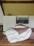 Two-Tone Crinkled Striped Duvet Cover original reference image 2